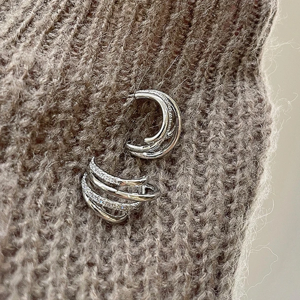  Cool style simple line earrings high-end style popular hot jewelry minimalist style temperament jewelry