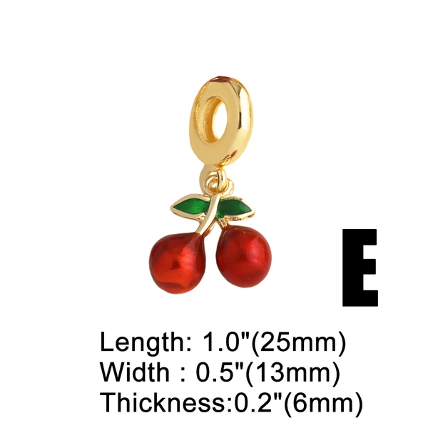 AS jewelry European and American copper plated real gold oil drop fruit cherry strawberry bracelet brm53 bracelet