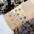 E-commerce source Bohemian devil eye bracelet oil drip round eyeball Evil Eye bracelet bre60