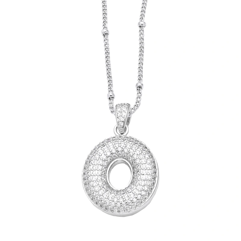 AS jewelry 26 English letters necklace female gold-plated full zircon clavicle chain nkn71