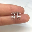  Cute deer earrings for women, fashionable Christmas matching earrings, exquisite holiday gift, micro-inlaid jewelry