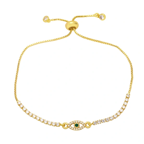 Adjustable pull-out zircon bracelet cool style niche design devil eye bracelet jewelry wholesale brg51