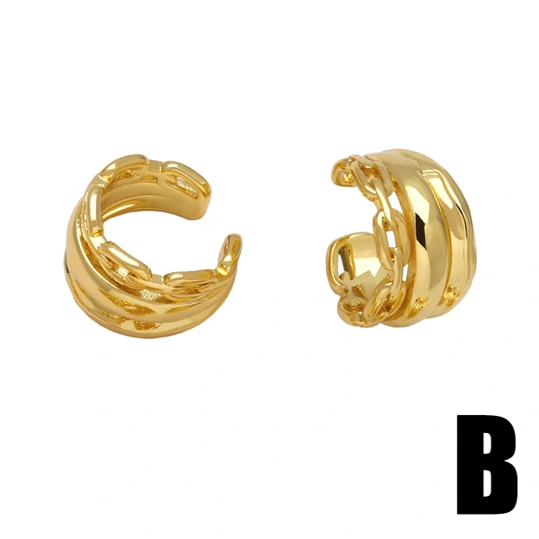Hot selling round non-pierced ear clips high-end gold-plated earrings earrings ear bone clips era174