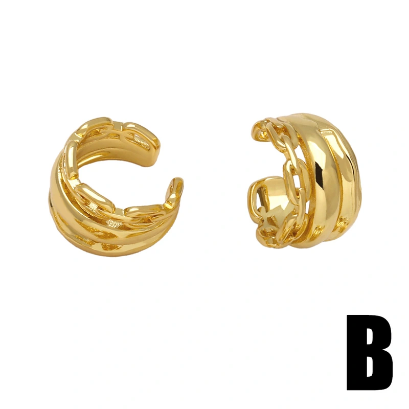 Hot selling round non-pierced ear clips high-end gold-plated earrings earrings ear bone clips era174