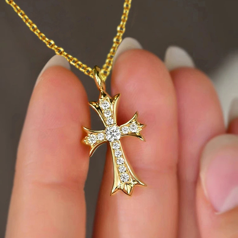   Hot selling palace style pendant necklace micro inlaid zircon fashion jewelry personality trend temperament style