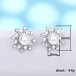 Internet celebrity same style imitation pearl earrings zircon snowflake earrings ladies small fresh pearl earrings