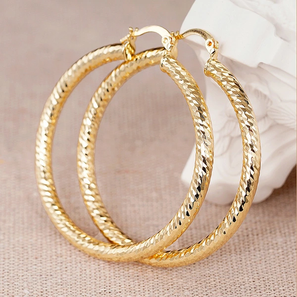 Wholesale new style earrings for women with water drop geometric ring design, atmospheric heavy industry Middle Eastern style