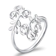  European and American new metal ring fashion flower vine leaf ring opening adjustable ring for women