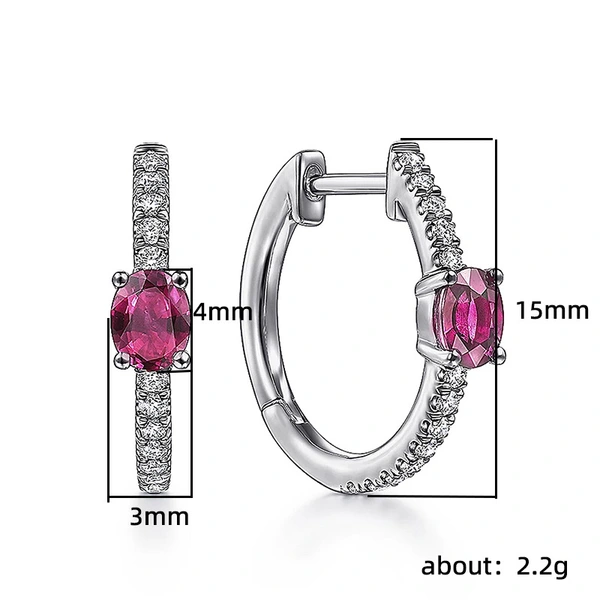 European and American style round bead earrings, niche design, inlaid with zircon, sweet and cool ear clips, small and daily commuting earrings