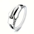 Niche design zipper design ring female personality special shape network celebrity matching accessories fashionable popular style