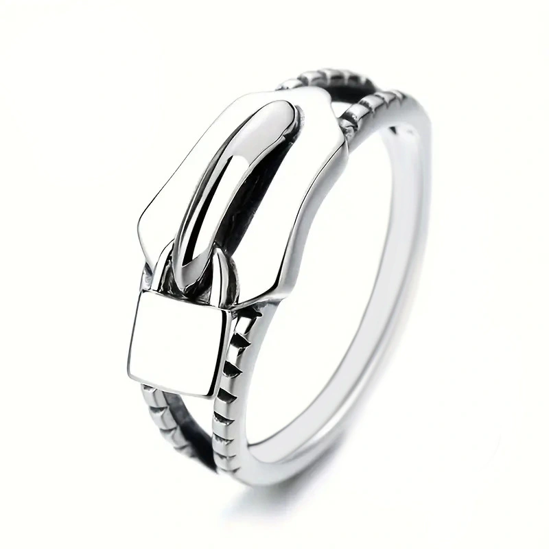  Niche design zipper design ring female personality special shape network celebrity matching accessories fashionable popular style