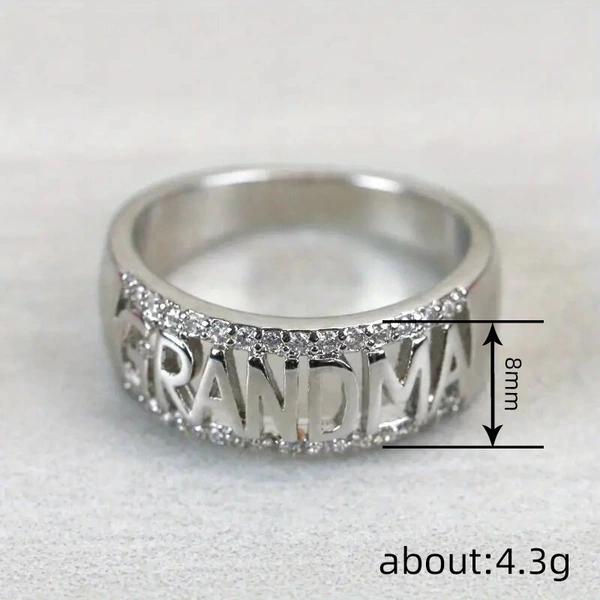  Old money style three-row combination ring for women, high-end luxury lady temperament style geometric round four-claw inlay