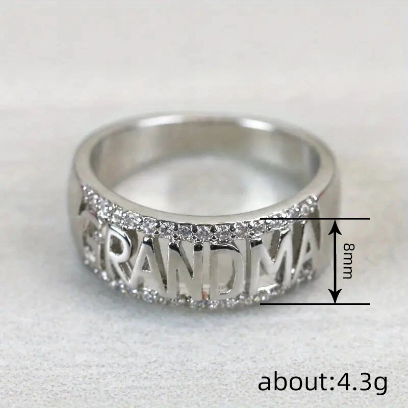  Old money style three-row combination ring for women, high-end luxury lady temperament style geometric round four-claw inlay