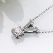  New European and American letter necklace copper inlaid zircon V-shaped necklace women's fashion all-match pendant accessories