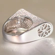 Special-shaped exquisite full diamond ring for women, noble design ring, flower, luxury dress, exquisite jewelry