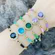 Hot selling colorful zircon bracelet for women, versatile and high-end bracelet, hand jewelry brm54
