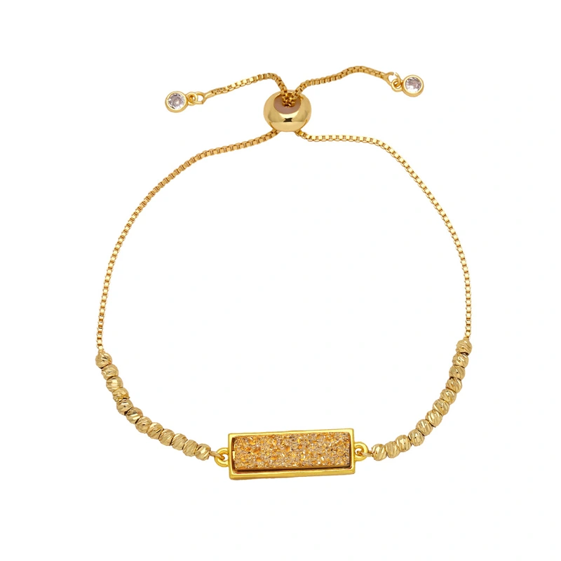 Jewelry colorful long bracelet European and American simple copper plated 18k gold bracelet hand jewelry wholesale brd23