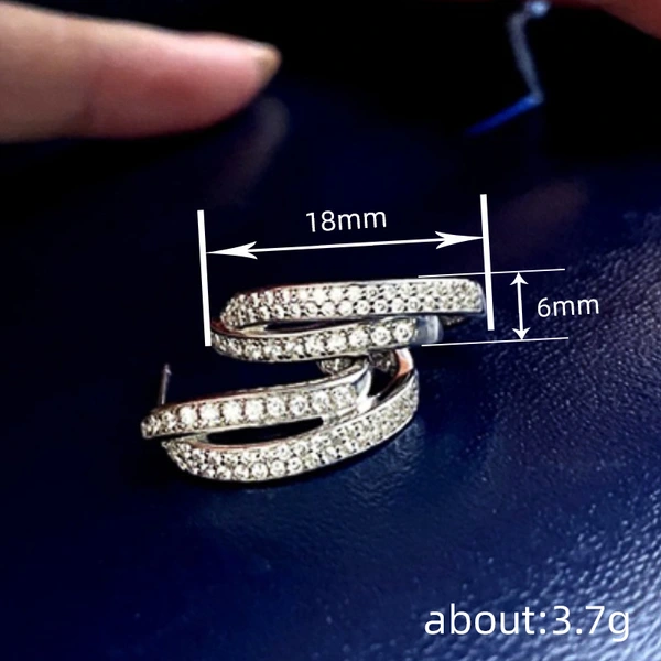  Hot selling fashion earrings with irregular lines design, personalized and niche popular earrings