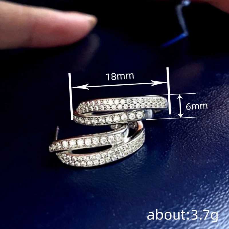  Hot selling fashion earrings with irregular lines design, personalized and niche popular earrings