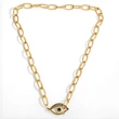 Clearance European and American eye necklace women 2023 young luxury niche design hip hop clavicle chain accessories nkv90