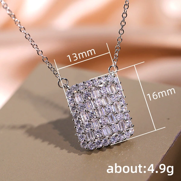 2022 best-selling full diamond inlaid zircon women's necklace high-end light luxury live broadcast popular clavicle chain