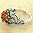  Matte plated antique silver ring female retro floral texture ring pastoral style daily matching jewelry