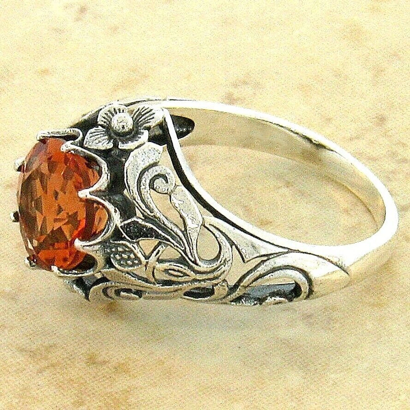  Matte plated antique silver ring female retro floral texture ring pastoral style daily matching jewelry