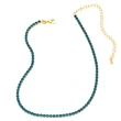 European and American hip-hop colored zircon a row of necklaces style versatile accessories colored diamond tennis chain clavicle chain nkb461