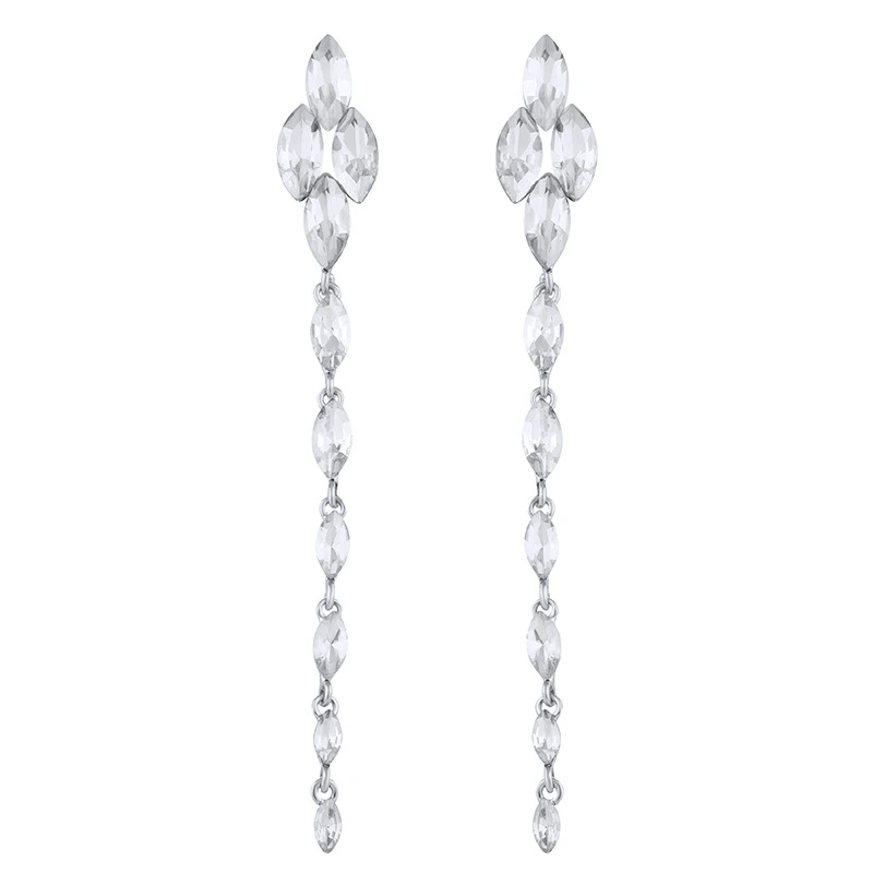 AS jewelry new alloy crystal wedding earrings ladies high-end earrings wholesale erm69