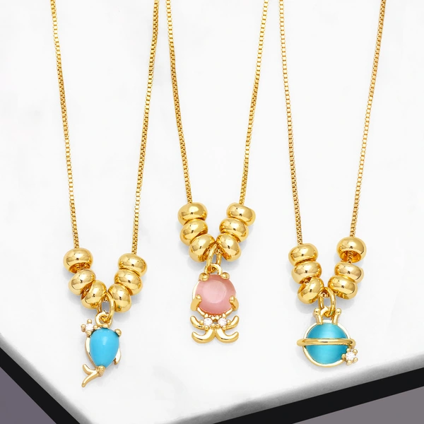 Clearance simple small fresh cute octopus sweater chain ocean style whale octopus pendant necklace female nkb683