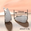 European and American Asian water drop earrings for women with flashing triangle geometric earrings chic style personality super hot jewelry
