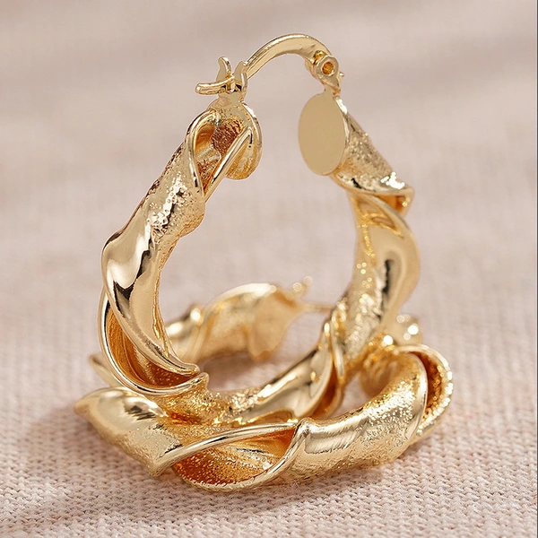 Hot-selling Middle Eastern design earring knob irregular metal accessories Internet celebrity style new style