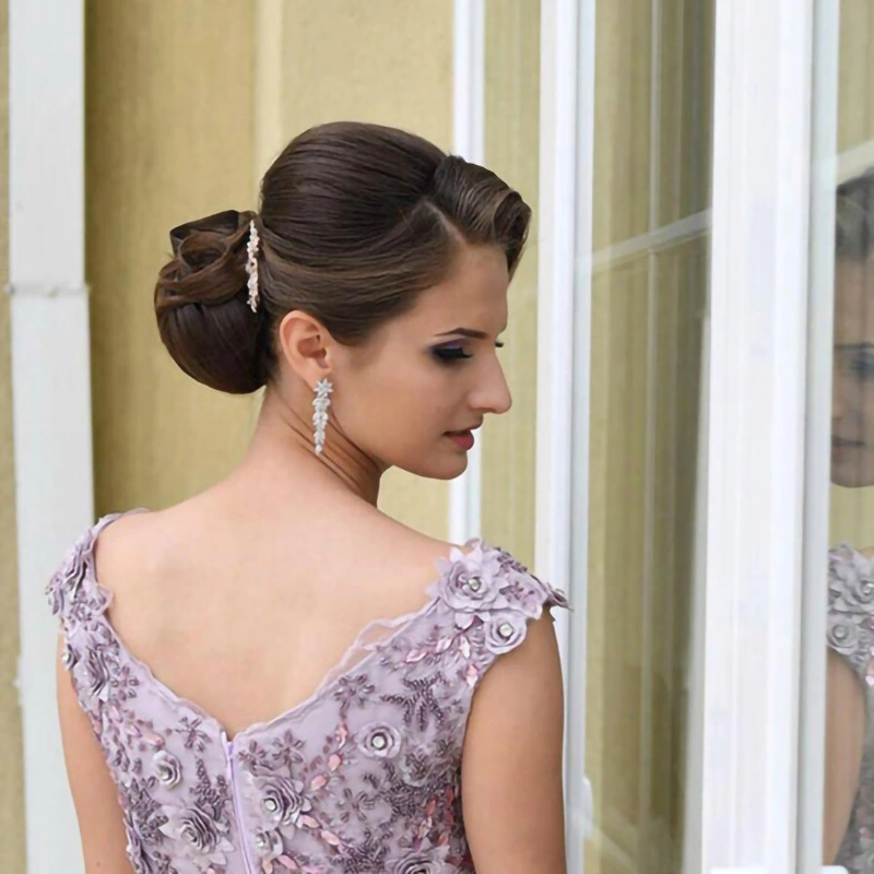 New fashion luxury temperament shining earrings long elegant floral flower earrings tree leaf earrings