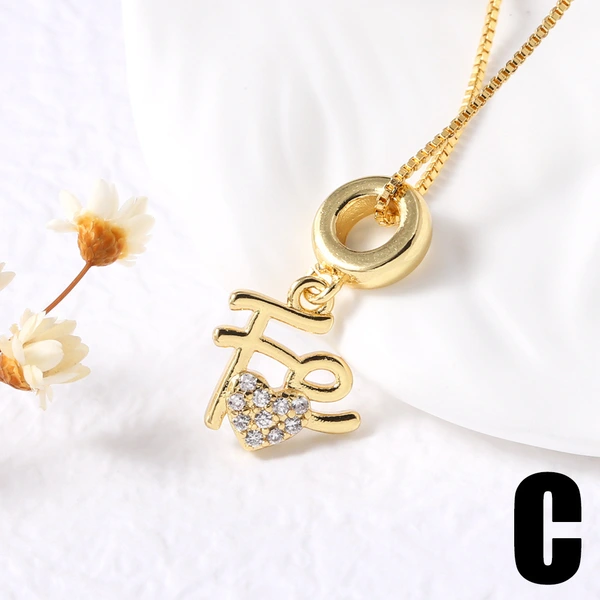 AS jewelry hot selling elephant cross fe necklace female copper plated 18k gold clavicle chain nks97