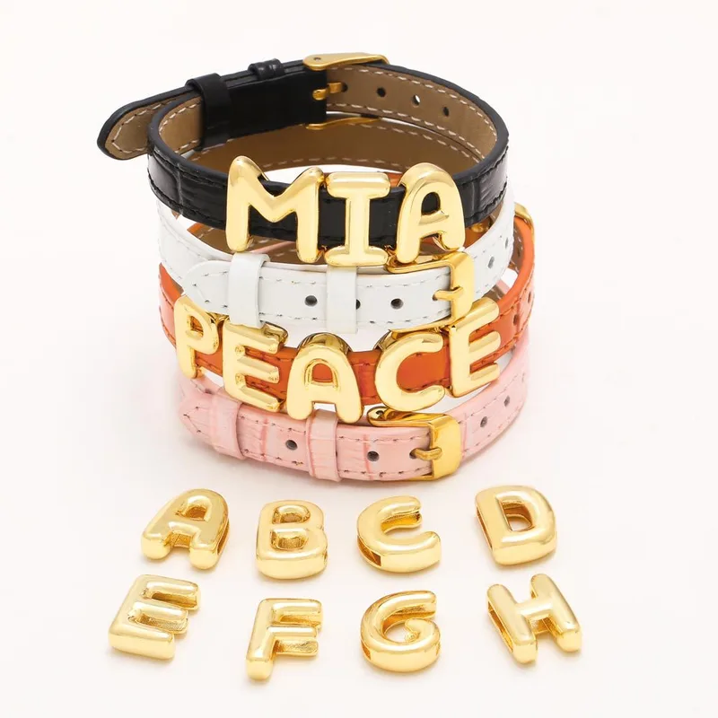 AS jewelry hot selling 26 English letters belt bracelet diy gold-plated hand jewelry female brg78