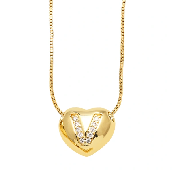 AS jewelry new style inlaid zircon love 26 letters pendant necklace clavicle chain nkb281necklace