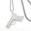 European and American hot-selling hip-hop rap pistol necklace fashion personality pendant necklace trendy cool versatile sweater chain nkb329