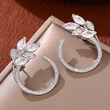  New wheat ear hoop earrings Korean style female temperament earrings female high-end exquisite design female earrings