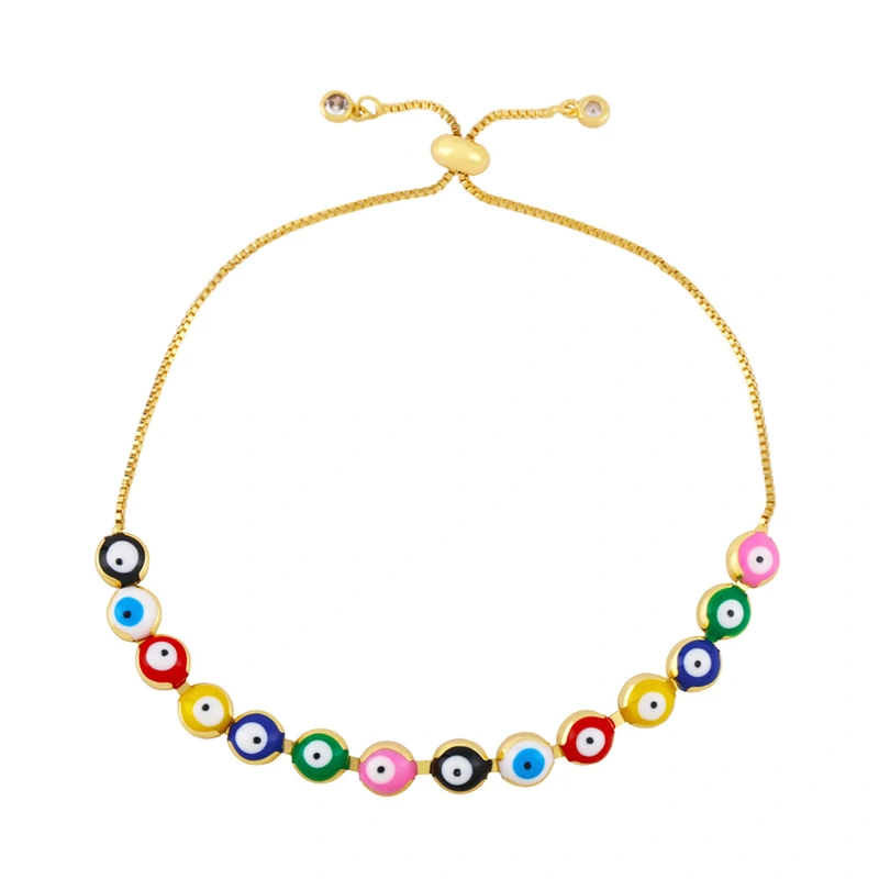 Hot selling Bohemian retro evil eye bracelet female adjustable ethnic style hand jewelry bre71