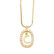 AS jewelry new style inlaid zircon 26 English letters necklace female gold-plated clavicle chain nka019