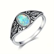  Manufacturers wholesale new ring female sticker retro old metal ring live leaf ring