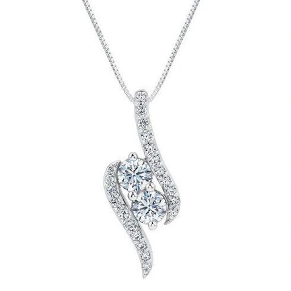 Summer new simple necklace exquisite zircon women's pendant necklace sparkling full diamond clavicle chain