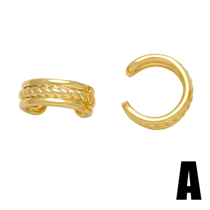 Hot selling earrings without piercings, simple and versatile geometric ear clips, retro temperament earrings err95