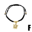 AS jewelry European and American hot selling animal turtle pendant bracelet female gold-plated zircon inlaid black rope bracelet brg56
