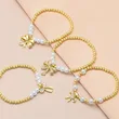 AS jewelry hot selling bow pendant bracelet female gold-plated zircon pearl bracelet bre53