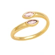 Open ring women's fashion temperament niche design colorful zircon ring versatile simple hand jewelry rij04