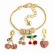 AS jewelry hot selling fruit full zircon cherry diy bracelet hand jewelry brn21 bracelet