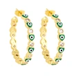 European and American cold style devil eye earrings personality color oil drop love eye earrings earrings era187
