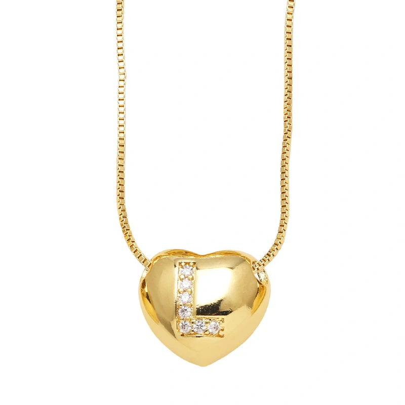 AS jewelry new style inlaid zircon love 26 letters pendant necklace clavicle chain nkb281necklace