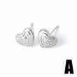 AS jewelry hot selling C-shaped earrings for women gold-plated full zircon love heart earrings era371